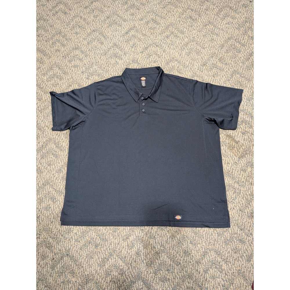 Dickies Mens 5XL Short Sleeve Performance Polo Shirt Navy Blue LS405DN